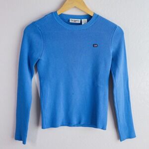Polo Jeans Co Ralph Lauren Y2K Blue Ribbed Baby Tee Long Sleeve